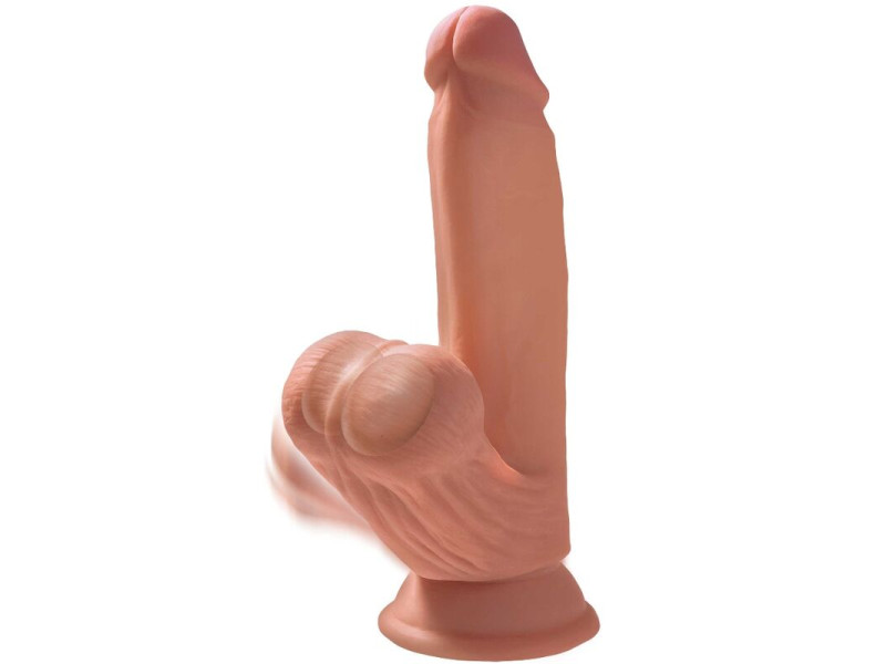 KING COCK - PLUS 3D DILDO SWINGING BALLS 15.2 CM