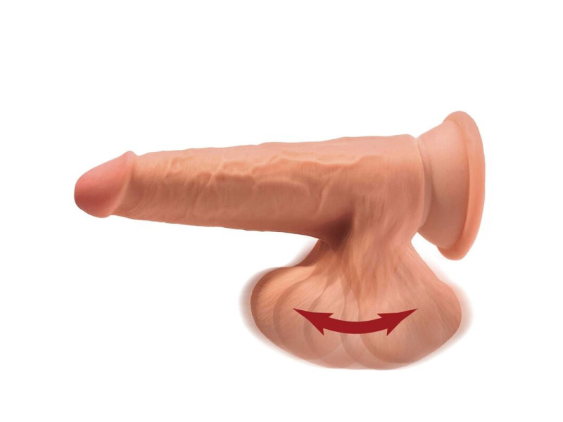 KING COCK - PLUS 3D DILDO SWINGING BALLS 15.2 CM