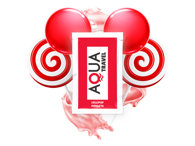 AQUA TRAVEL - LOLLIPOP FLAVOUR WATERBASED LUBRICANT 6 ML