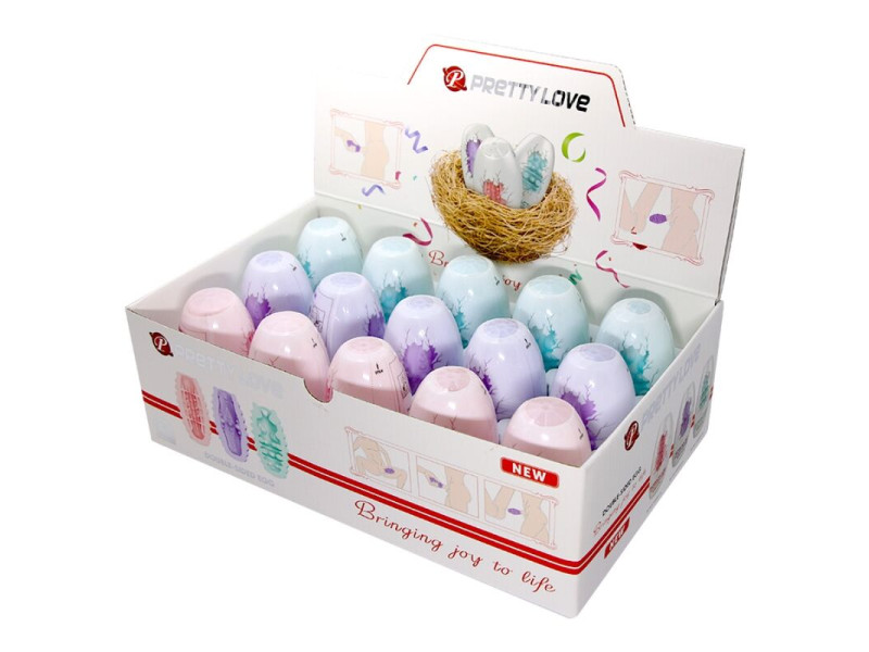PRETTY LOVE - DOUBLE SIDED MASTURBATOR EGG 15 UNITS