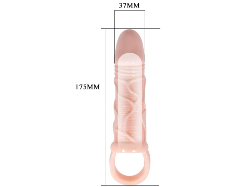 BAILE - PENIS EXTENDER SHEATH WITH STRAP FOR TESTICLES 13.5 CM