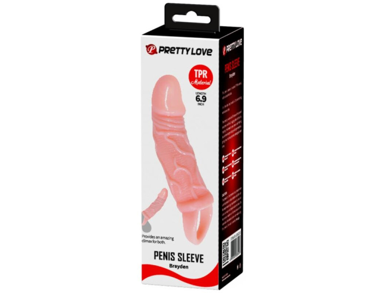 BAILE - PENIS EXTENDER SHEATH WITH STRAP FOR TESTICLES 13.5 CM