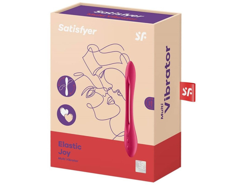 SATISFYER - ELASTIC JOY MULTI VIBRATOR RED
