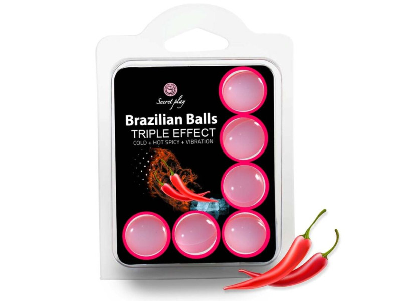 SECRETPLAY - SET 6 BRAZILIAN BALLS TRIPLE EFFECT