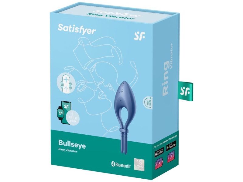 SATISFYER - BULLSEYE RING VIBRATOR APP BLUE