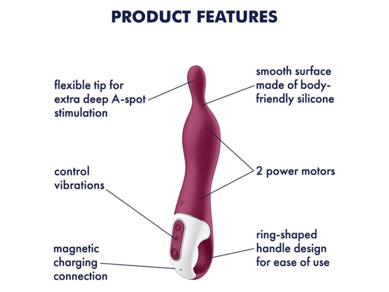 SATISFYER - AMAZING 1 ASPOT VIBRATOR BERRY