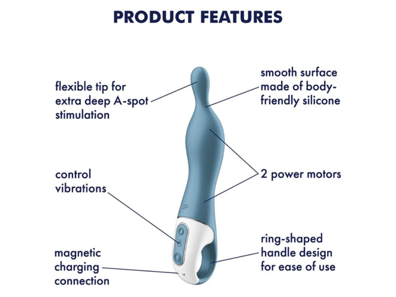 SATISFYER - AMAZING 1 ASPOT VIBRATOR BLUE