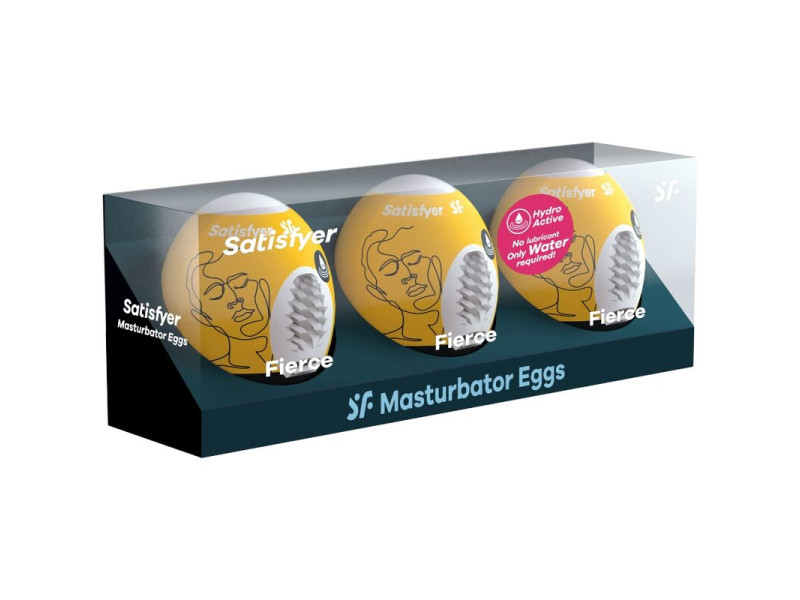 SATISFYER - 3 MASTURBATOR EGGS FIERCE