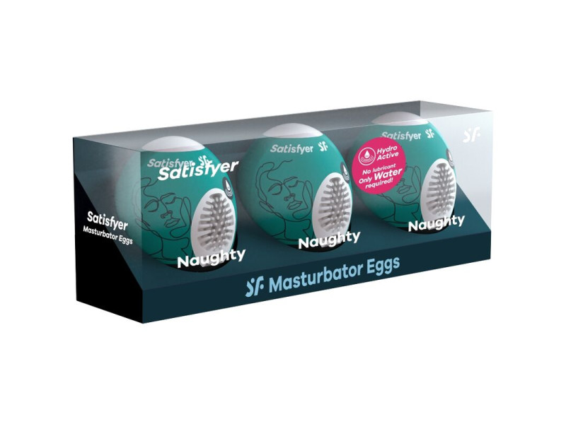 SATISFYER - 3 MASTURBATOR EGGS NAUGHTY