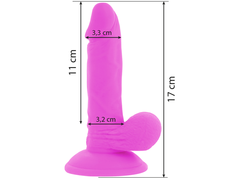 DIVERSIA - FLEXIBLE VIBRATING DILDO PURPLE 17 CM -O- 3.3 CM