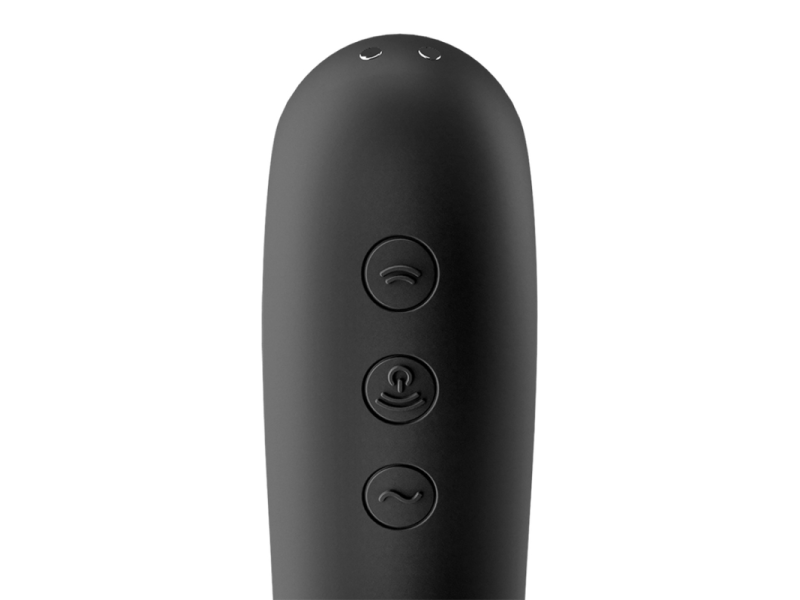 SATISFYER - DUAL KISS AIR PULSE VIBRATOR BLACK