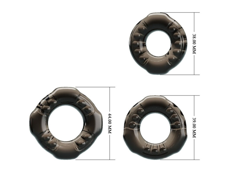 BAILE - COCK RINGS YVONNE SET 3 PENIS RINGS