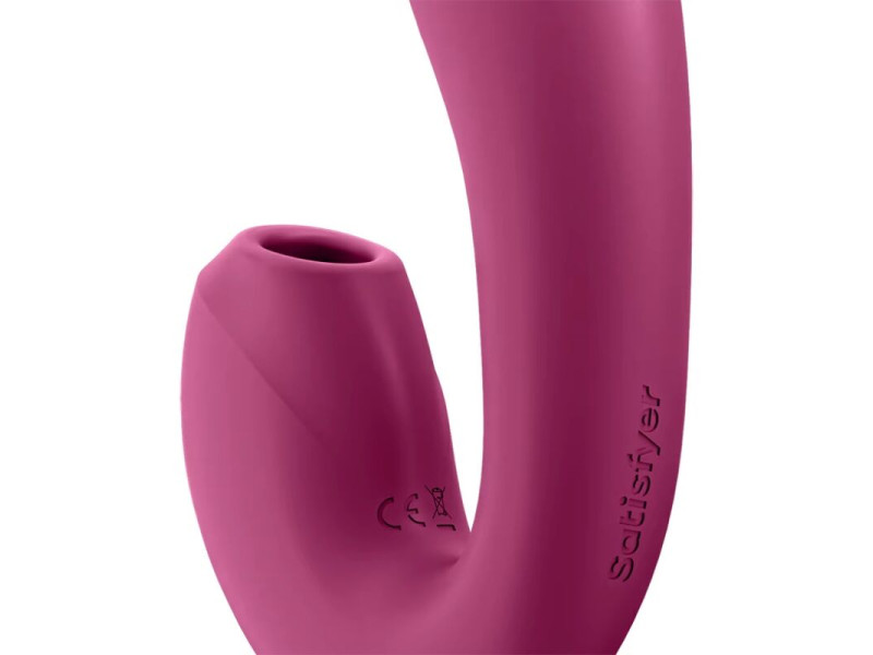 SATISFYER - SUNRAY STIMULATOR AND VIBRATOR APP RED