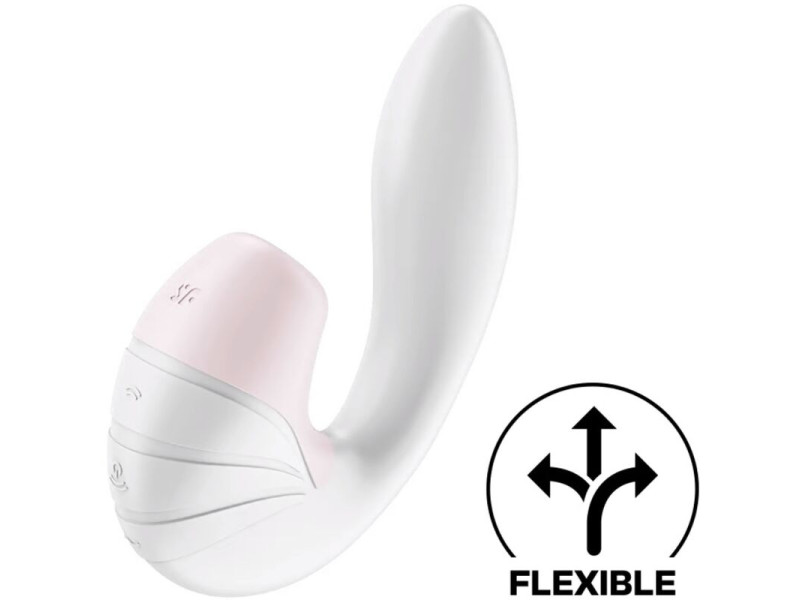 SATISFYER - SUPERNOVA AIR PULSE STIMULATOR & VIBRATION WHITE