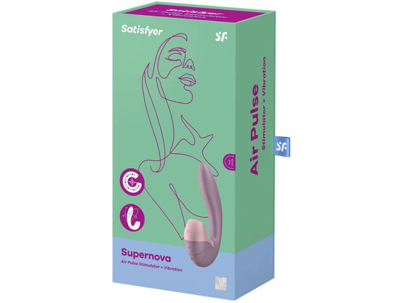SATISFYER - SUPERNOVA AIR PULSE STIMULATOR & VIBRATION PINK