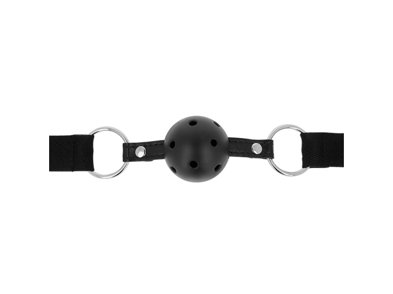 OHMAMA FETISH BLACK FABRIC BREATHABLE BALL GAG