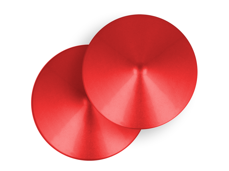 OHMAMA FETISH RED CIRCLE NIPPLE COVERS