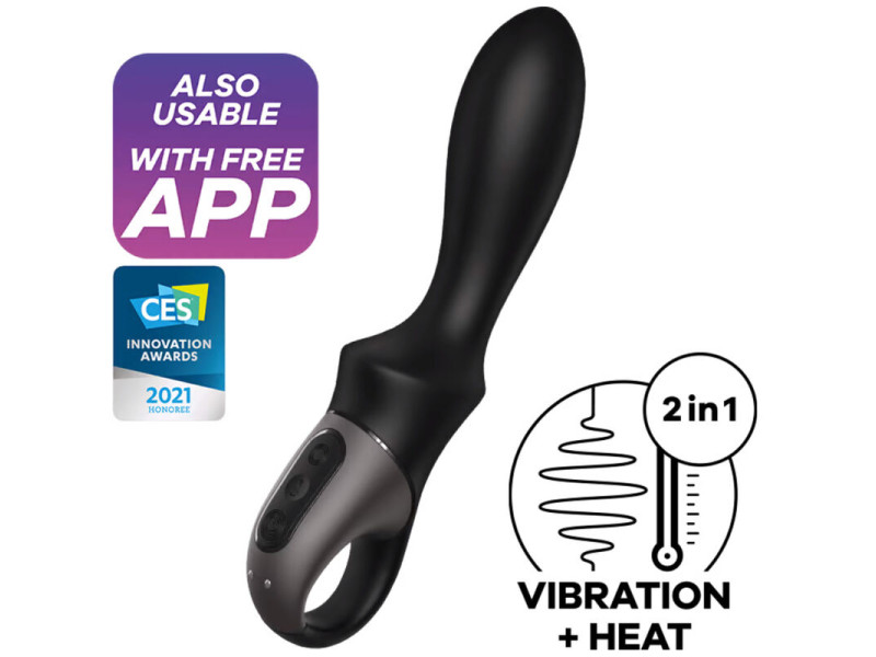 SATISFYER - HEAT CLIMAX ANAL VIBRATOR APP BLACK