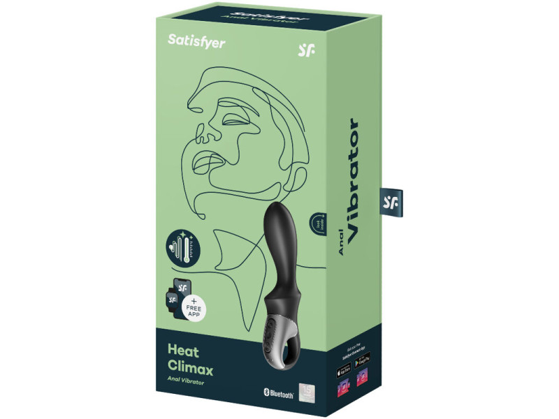 SATISFYER - HEAT CLIMAX ANAL VIBRATOR APP BLACK