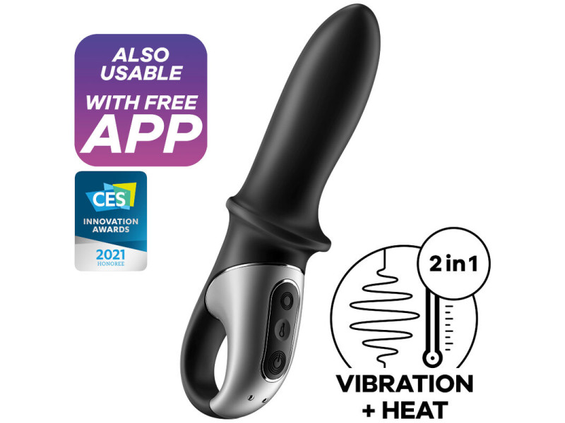 SATISFYER - HOT PASSION ANAL VIBRATOR APP BLACK