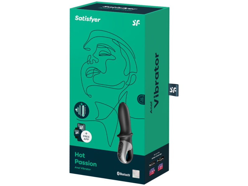 SATISFYER - HOT PASSION ANAL VIBRATOR APP BLACK