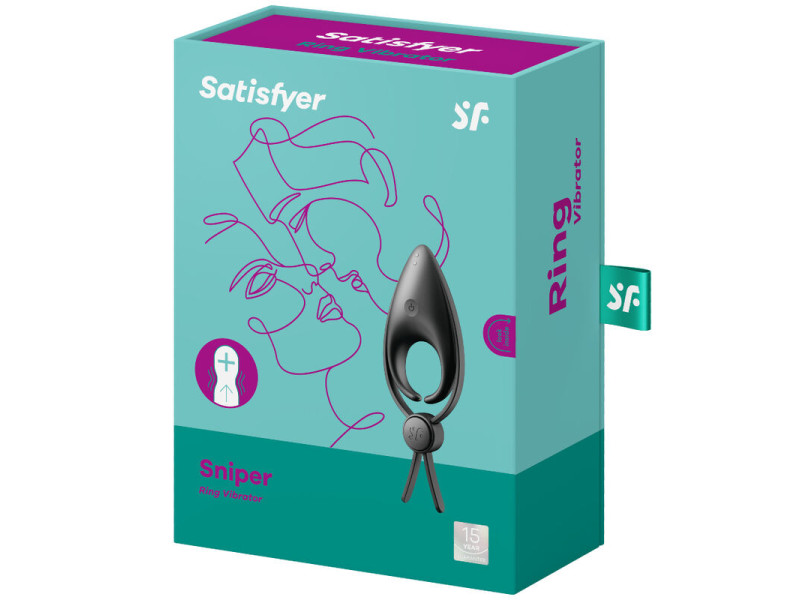 SATISFYER - SNIPER RING VIBRATOR BLACK