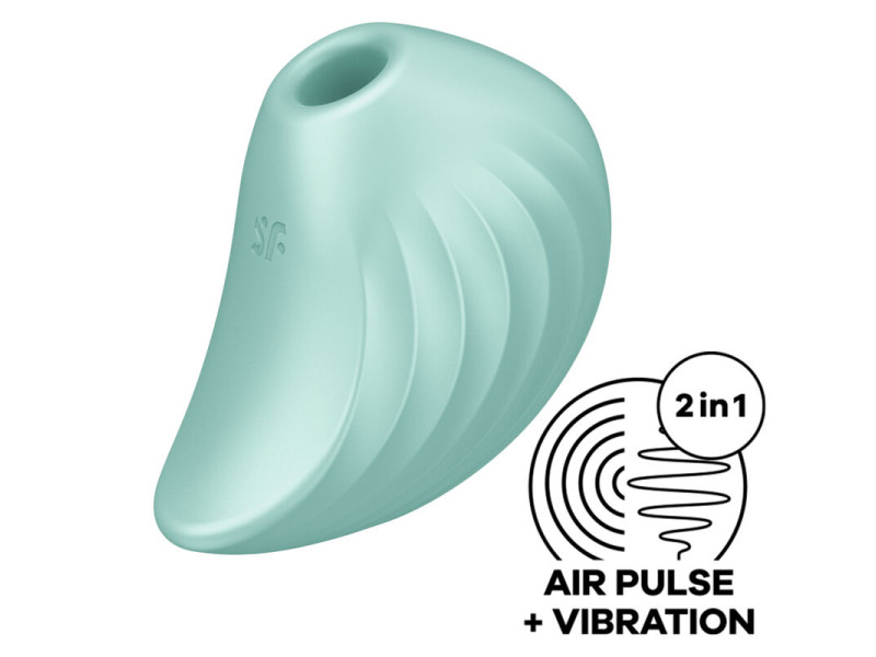 SATISFYER - PEARL DIVER AIR PULSE STIMULATOR & VIBRATOR GREEN