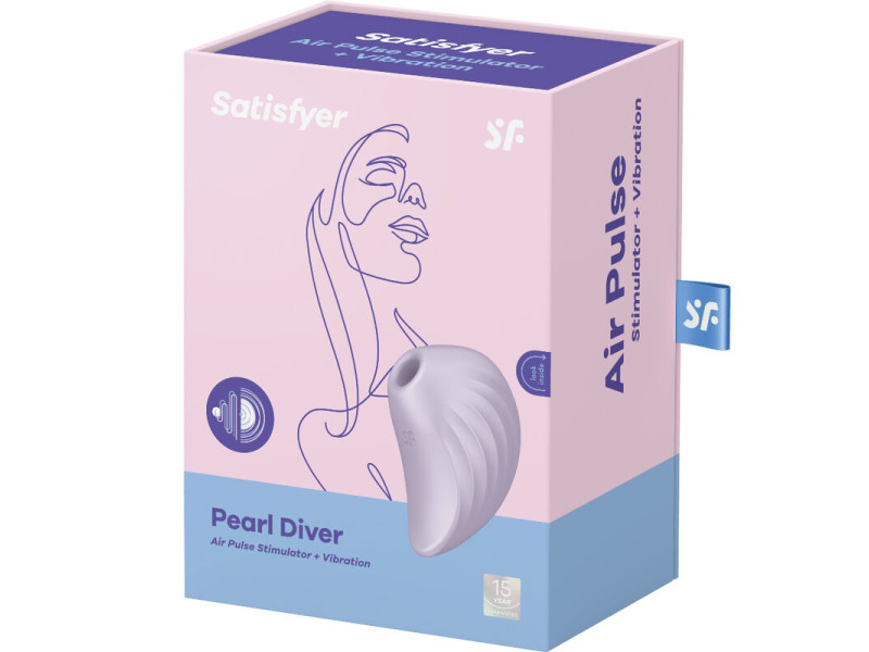 SATISFYER - PEARL DIVER AIR PULSE STIMULATOR & VIBRATOR VIOLET