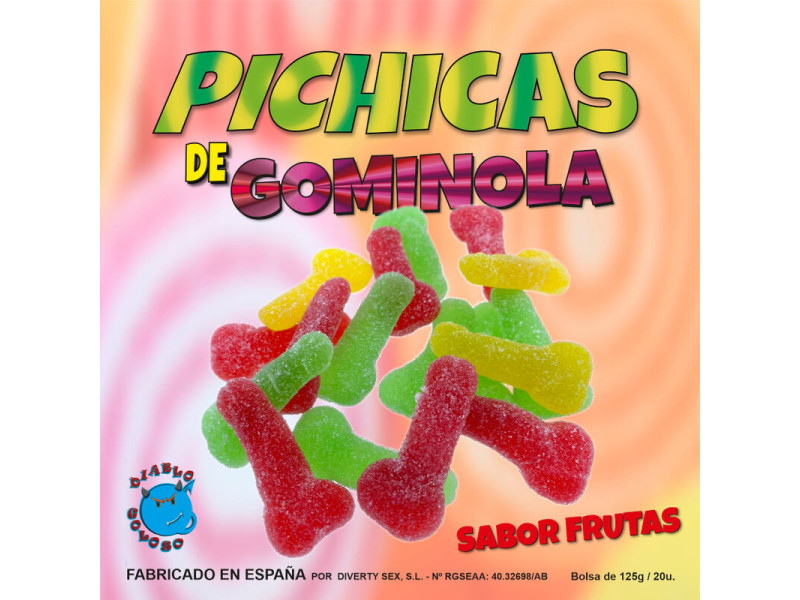 DIABLO GOLOSO - FRUIT GUMMINOL PICHITAS WITH SUGAR