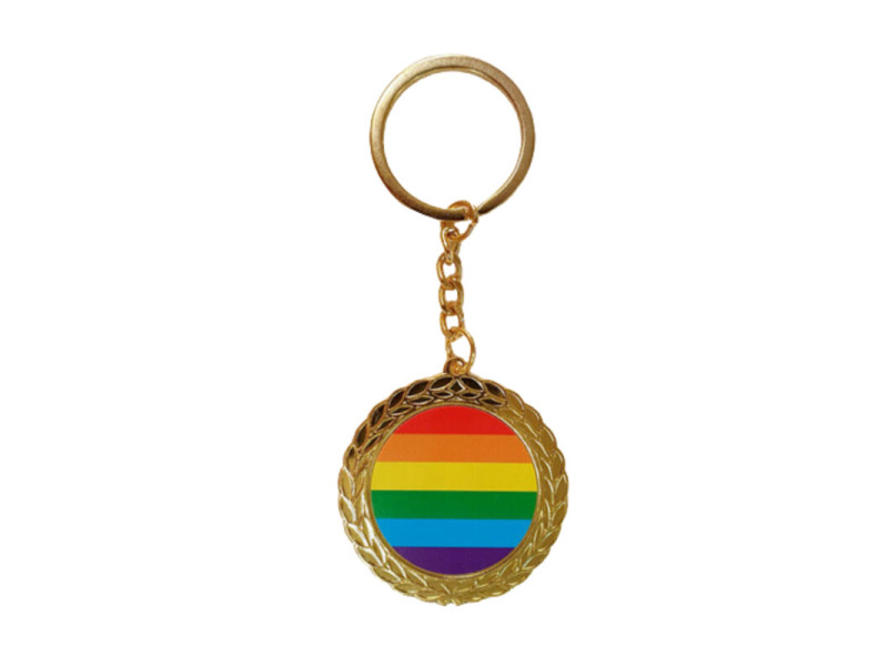 PRIDE - LGBT FLAG ROUND KEYCHAIN