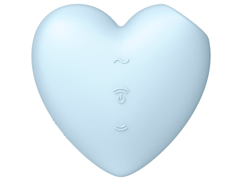 SATISFYER - CUTIE HEART AIR PULSE STIMULATOR & VIBRATOR BLUE