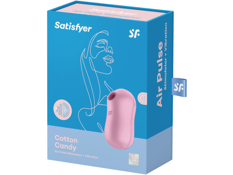 SATISFYER - COTTON CANDY AIR PULSE STIMULATOR & VIBRATOR LILAC