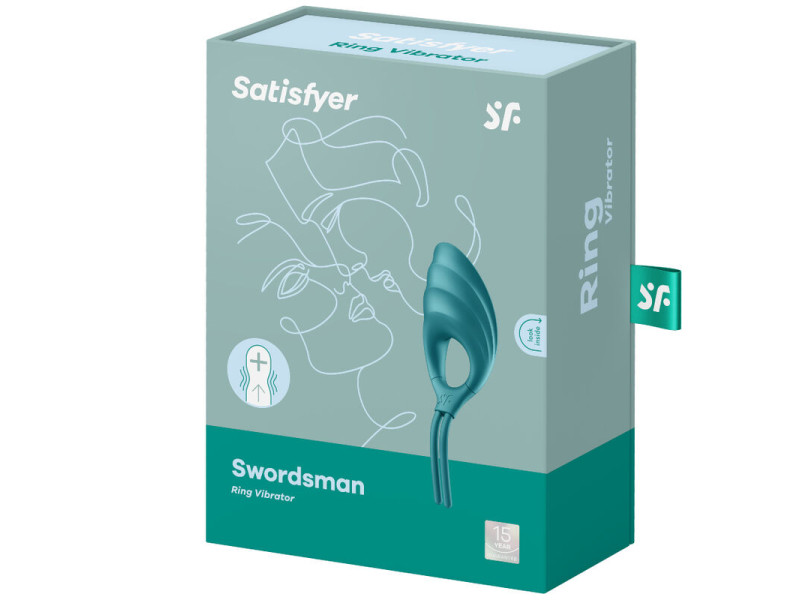 SATISFYER - SWORDSMAN RING VIBRATOR GREEN