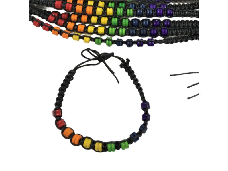 PRIDE - BRACELET BEADS LGBT FLAG