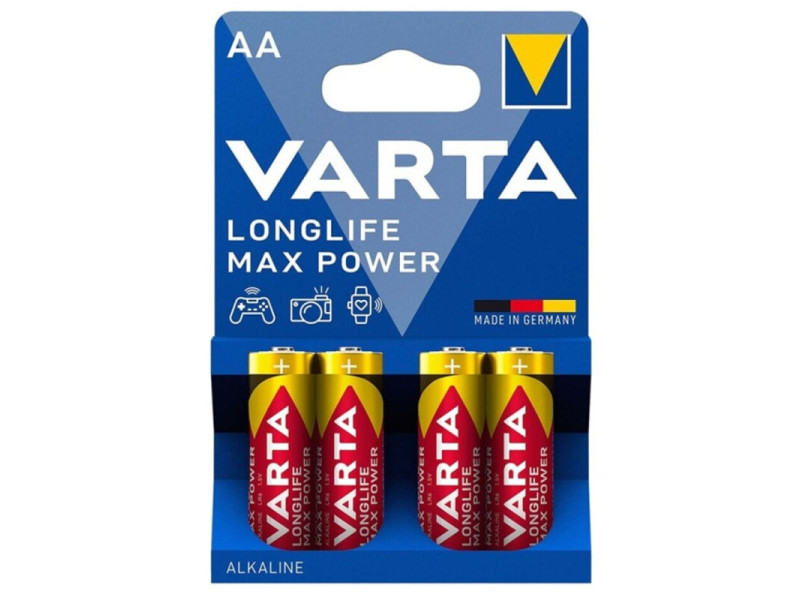 VARTA - MAX POWER ALKALINE BATTERY AA LR6 4 UNIT