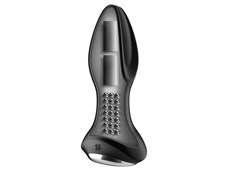 SATISFYER - ROTATOR PLUG 2+ VIBRATING PLUG APP BLACK