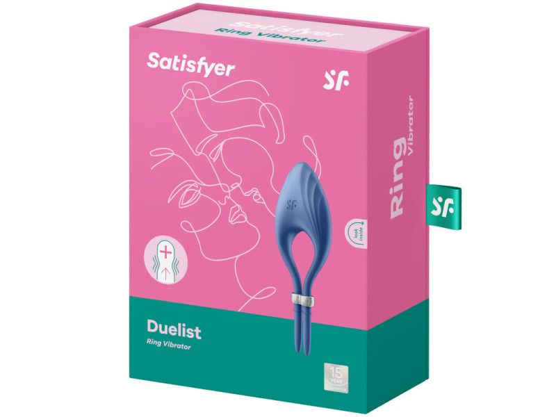 SATISFYER - DUELIST RING VIBRATOR BLUE