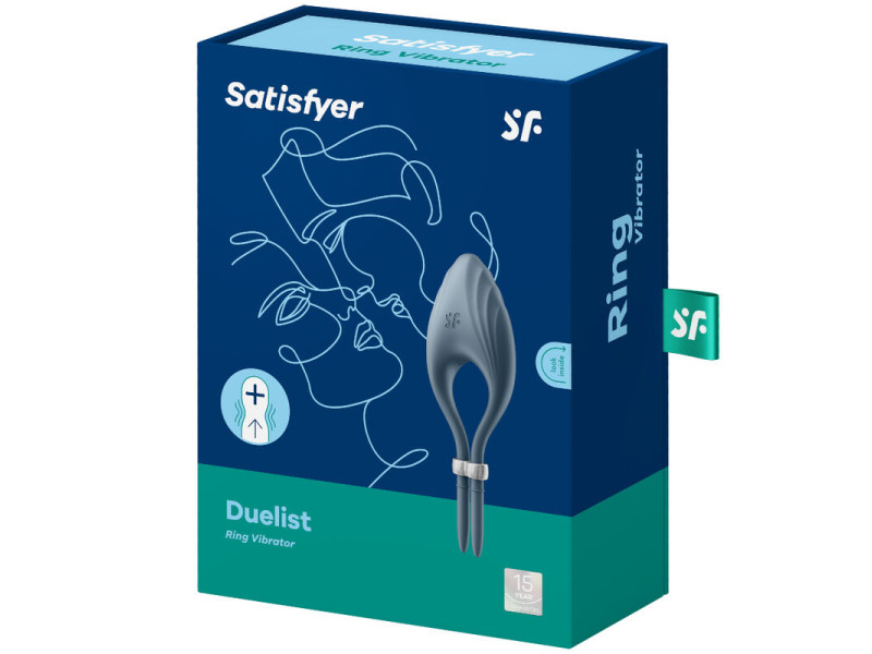 SATISFYER - DUELIST RING VIBRATOR GREY