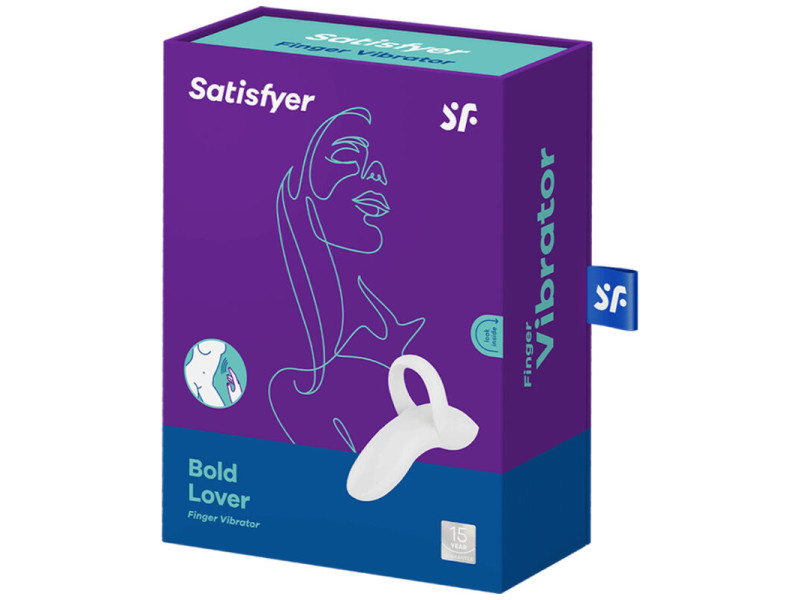 SATISFYER - BOLD LOVER FINGER VIBRATOR WHITE