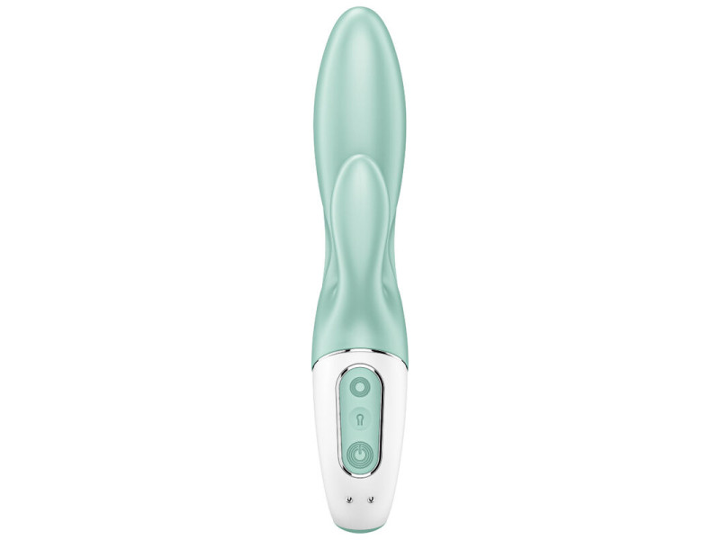 SATISFYER - AIR PUMP BUNNY 5+ INFLATABLE RABBIT VIBRATOR APP GREEN