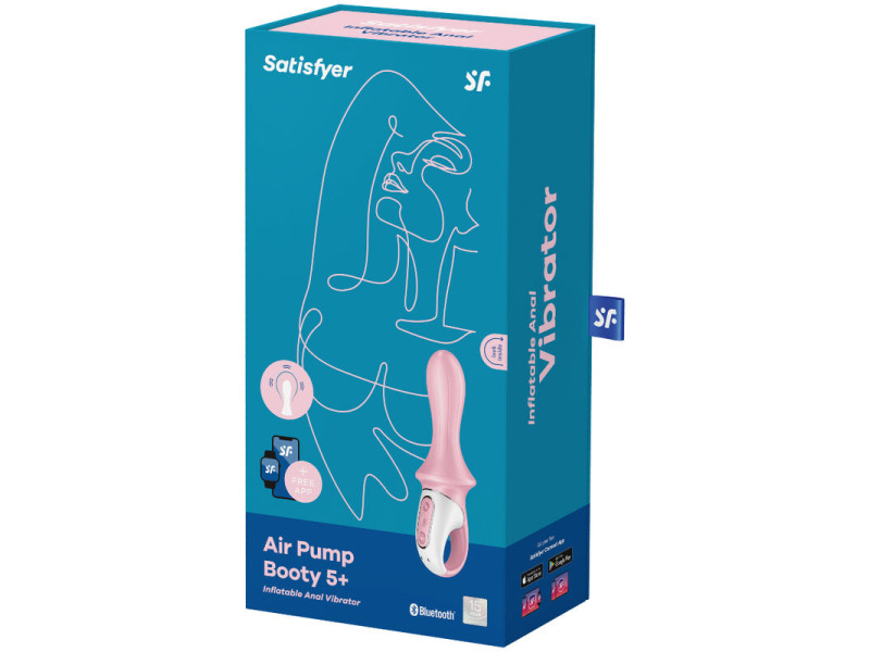 SATISFYER - AIR PUMP BOOTY 5+ INFLATABLE ANAL VIBRATOR PINK