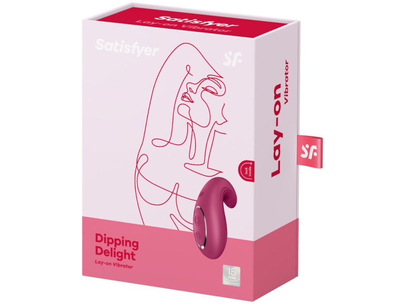 SATISFYER - DIPPING DELIGHT LAY-ON VIBRATOR RED