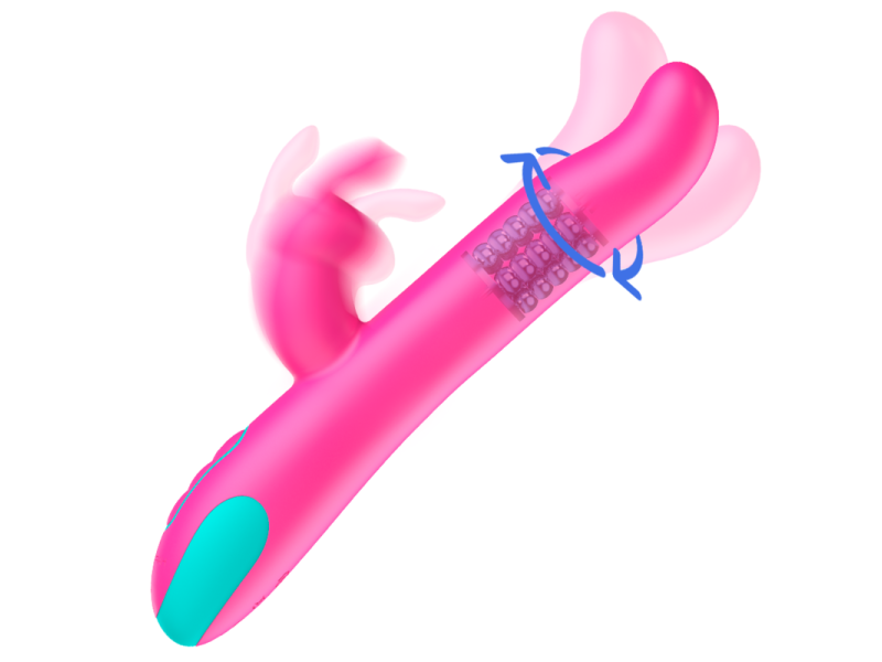 HAPPY LOKY - PLUTO RABBIT VIBRATOR & ROTATOR WATCHME WIRELESS TECHNOLOGY COMPATIBLE