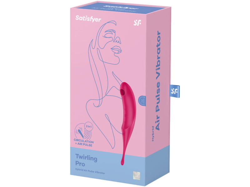 SATISFYER - TWIRLING PRO AIR PULSE STIMULATOR & VIBRATOR RED