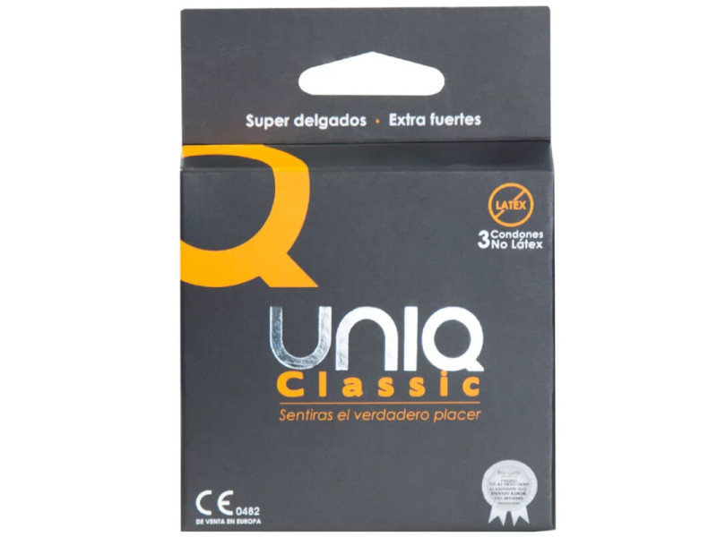 UNIQ - CLASSIC LATEX FREE CONDOMS 3 UNITS