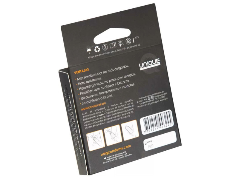 UNIQ - CLASSIC LATEX FREE CONDOMS 3 UNITS