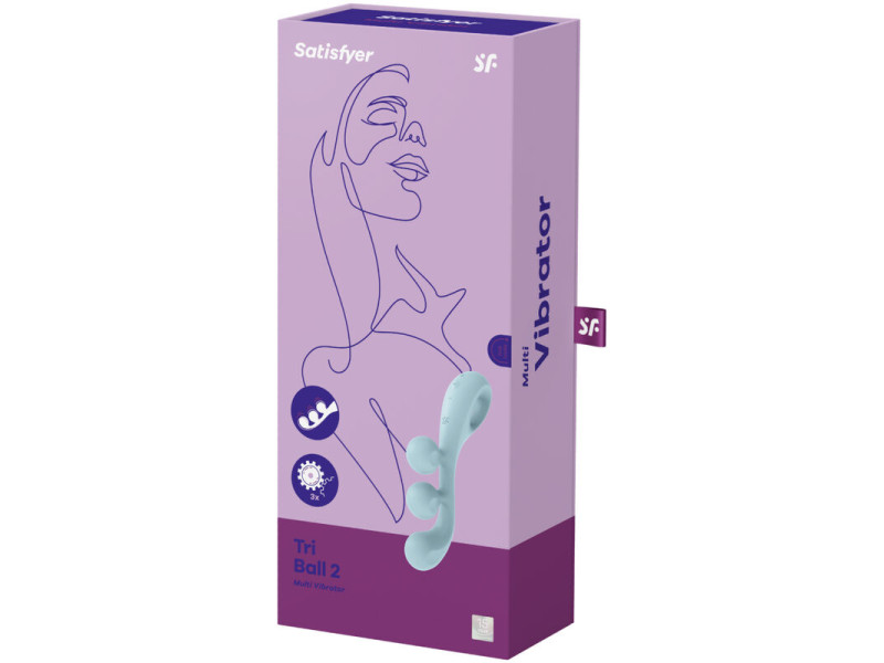 SATISFYER - TRI BALL 2 MULTI VIBRATOR BLUE