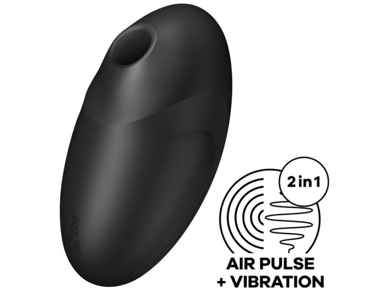 SATISFYER - VULVA LOVER 3 AIR PULSE STIMULATOR & VIBRATOR BLACK