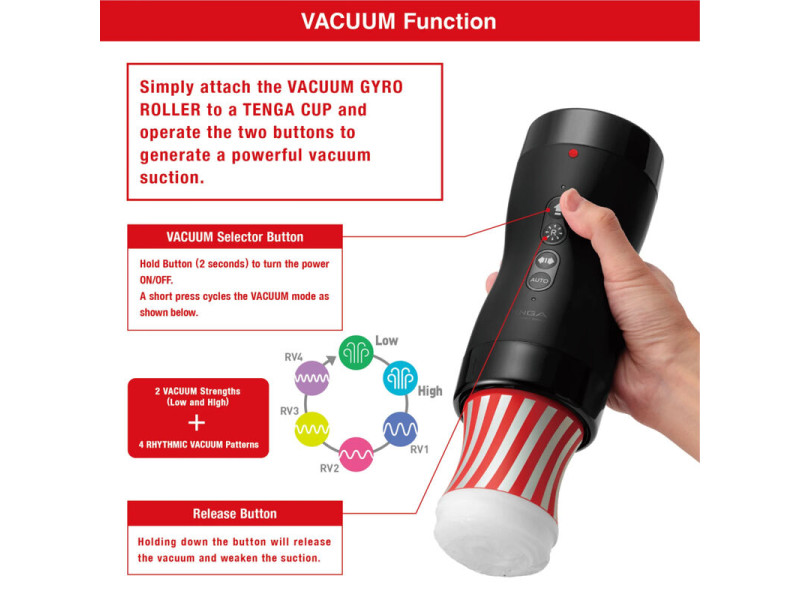 TENGA - VACUUM GYRO ROLLER SUCTION & ROTATION