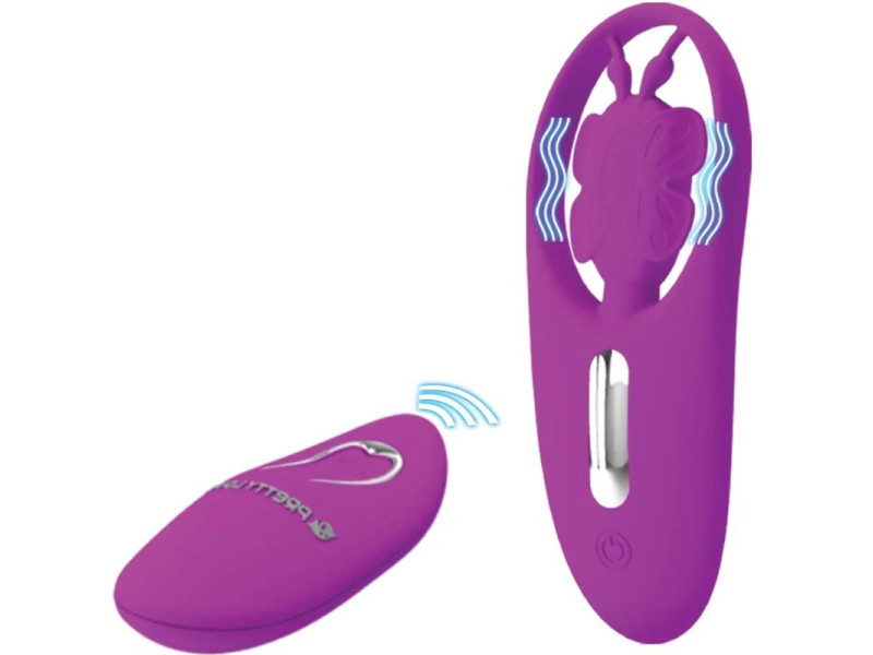 PRETTY LOVE - DANCING BUTTERFLY STIMULATOR FOR PANTIES WITH REMOTE CONTROL LILAC